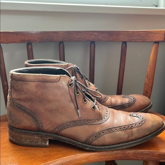 Cole Haan Other - Cole Haan Wingtip Brogue Men’s Brown Lace-Up Boots Size 11